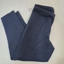 Womens 6 Brooks Brothers Pants Dark Blue Stretch Textured Side Zipper Sport Golf