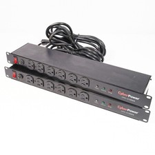  Lot of 2 CyberPower CPS-1215RMS Surge Protector 125V/15A 12 Outlets, 15' Cable