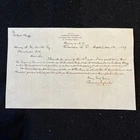 Post War Letter Signed By Charles Inglesby CSA Captain South Carolina