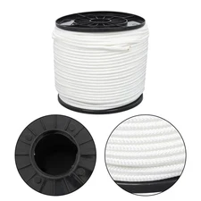 White Nylon Solid Braid Rope Multipurpose For Flag Poles High UV 1/4 Inch 500ft