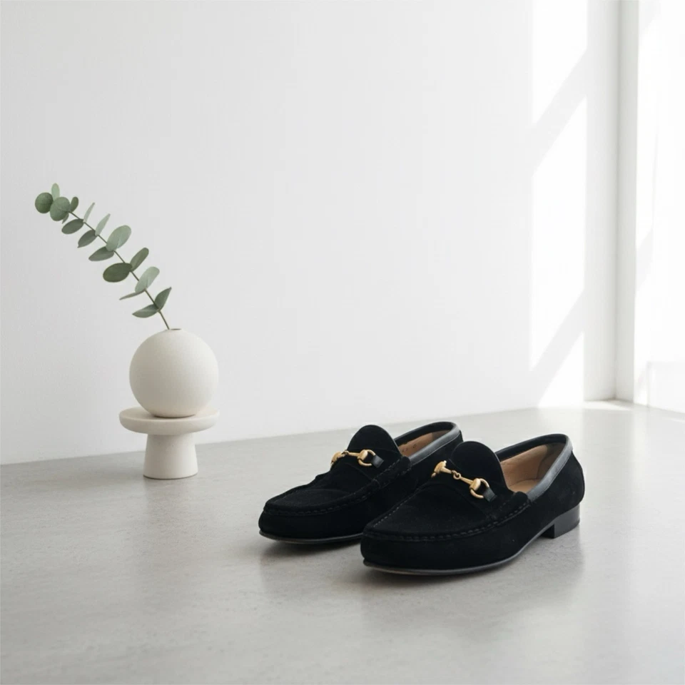 Vintage Black Gucci Horsebit Loafers (UK 3.5) - Image 3 of 4