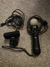 Sony PlayStation PS3 Move Motion Controller CECH-ZCM1U &Eye Motion Camera Tested