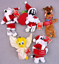 5 Warner Brothers Light Up The Season Bean Bag Plush Christmas Bugs Bunny NEW