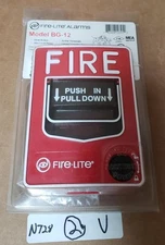 NEW FIRE-LITE BG-12 MANUAL PULL STATION I56-3655-002 ! N728 V