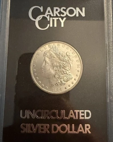 1884 CC GSA Uncirculated  Morgan Silver Dollar with COA and Box Coin#12