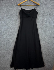 Vintage Michelangelo Maxi Dress Women 6 Black LBD Cowl Neck Empire Waist Elegant