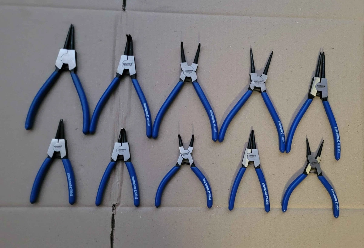 Kincrome 10PC 125MM & 175mm Straight & Bent Internal External Circlip Plier Sets
