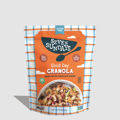 Seven Sundays Good Day Granola Peanut Butter Chocolate Banana Gluten 6G