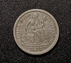 Seated Liberty Dime 1877 CC , Hard To Find