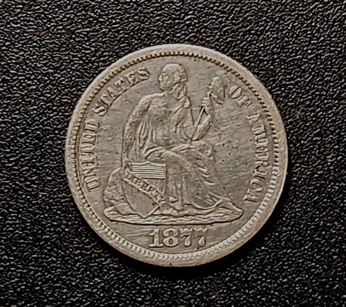 Seated Liberty Dime 1877 CC , Hard To Find