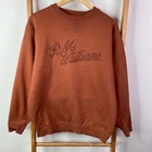 R.M. Williams Sweatshirt Mens Medium Rust Embroidered Logo Australiana Brown