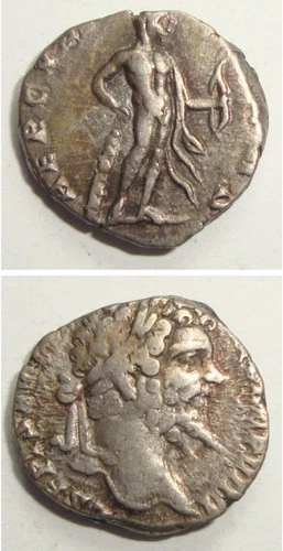 SEPTIMIUS SEVERUS DENARIUS HERCVLI DEFENS ANCIENT ROMAN 197 COIN 2.79g 15.8mm