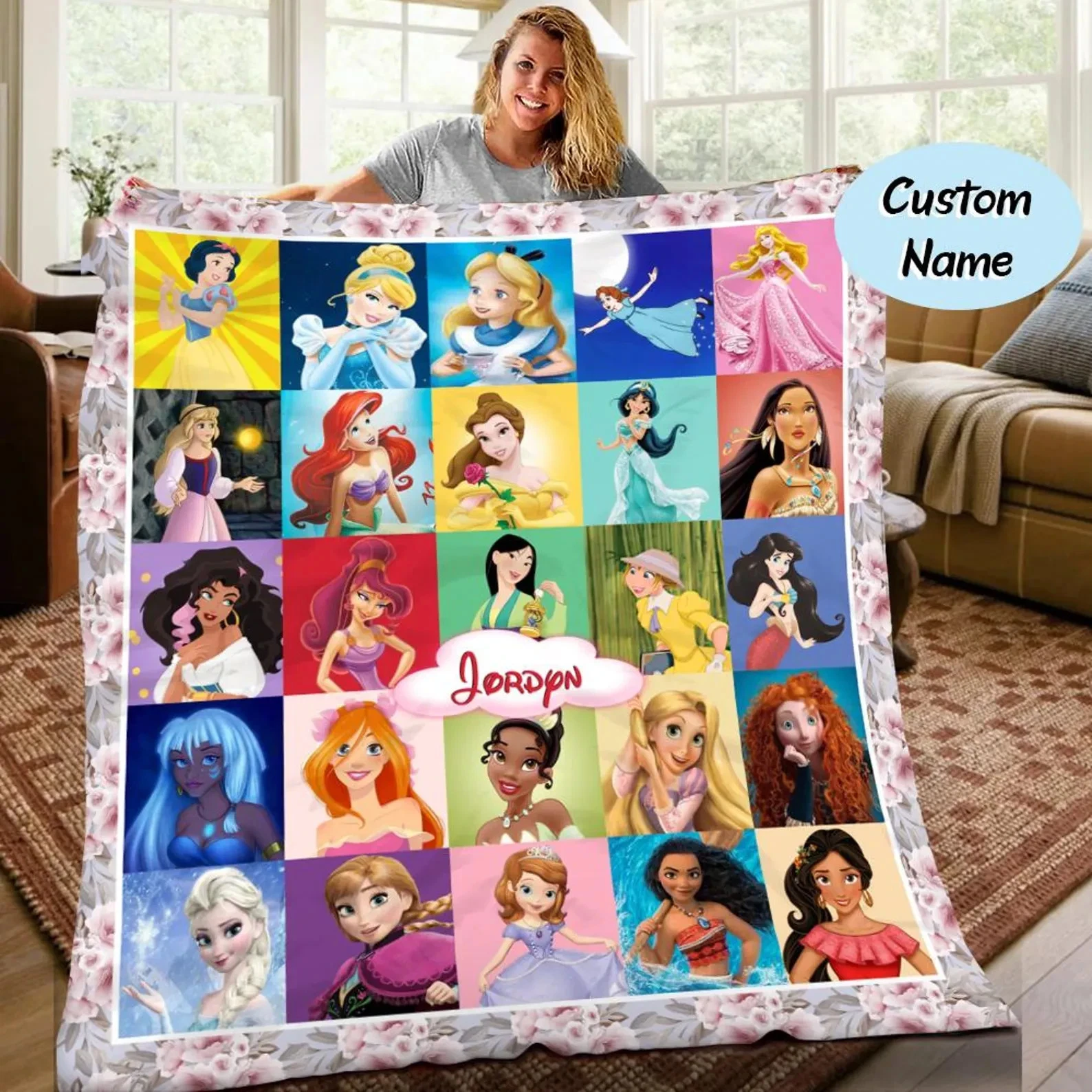 Personalized Princess Fantasy Fleece Blanket