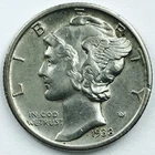 1938 D MERCURY DIME! STUNNING! FABULOUS! AMAZING! FANTASTIC! INSANE! NR #P1584