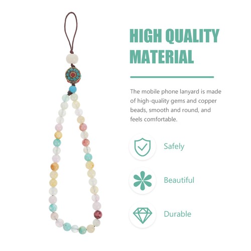 Phone Wrist Lanyards Beaded Phone Strap Beads Phone Lanyards Cellphone Lanyard - 第 8/12 張圖片
