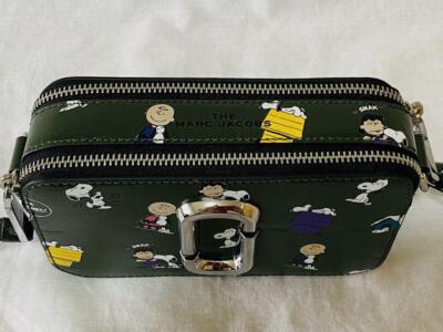 MARC JACOBS Snapshot Bag DARK GREEN 316 Peanuts Snoopy Camera Bag