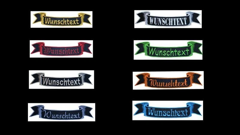 28 cm Aufnäher m Wunschtext viele Farben/Schriftarten (517-524) - Bild 1 von 1