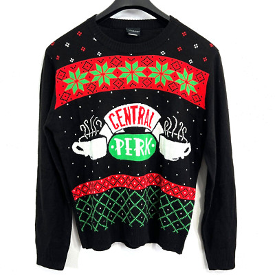 Ugly Christmas Sweater F.R.I.E.N.D.S CENTRAL PERK Unisex Large Holiday Party