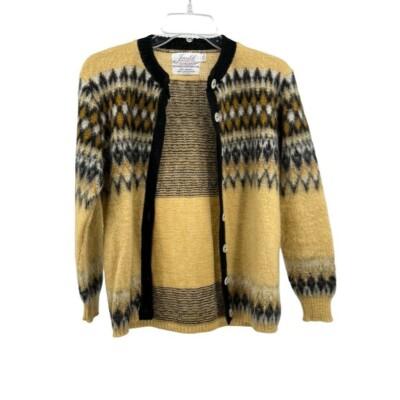 Jersild Vintage Sweater Womens M 100% Virgin Wool Mohair Retro Color  Design