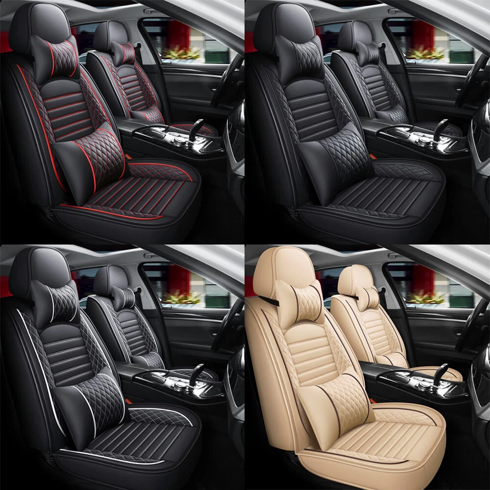 Car Seat Covers Full Set 5 Seats Leather Front Rear For Lexus RX350 RX450h NX300 - Imagem 2 de 4