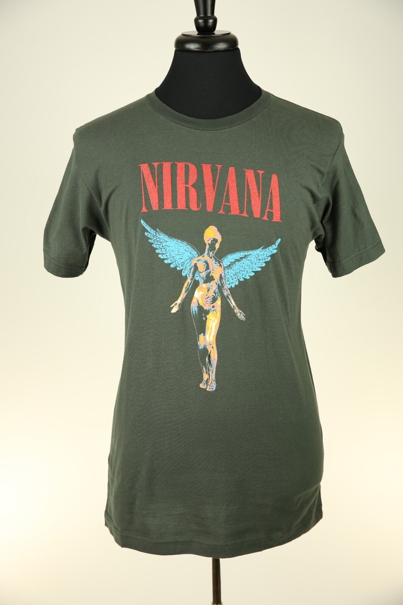 Hot Topic Nirvana Mens Gray In Utero Angel T Shirt Medium & Large