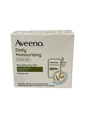 Aveeno Daily Moisturizing Facial Cleansing Bar for Dry Skin, 3.5 oz x 3