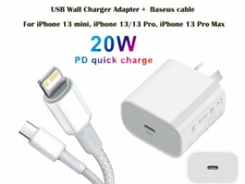 Type C Wall Charging Adapter BASEUS Cable For Apple iPhone 13 mini 13 13 Pro Max