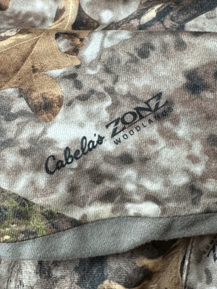 Chaqueta Camuflada Cabelas Zonz Woodland Juvenil Mediana Caza Exterior Con Capucha Cremallera Completa Foto 4 de 4