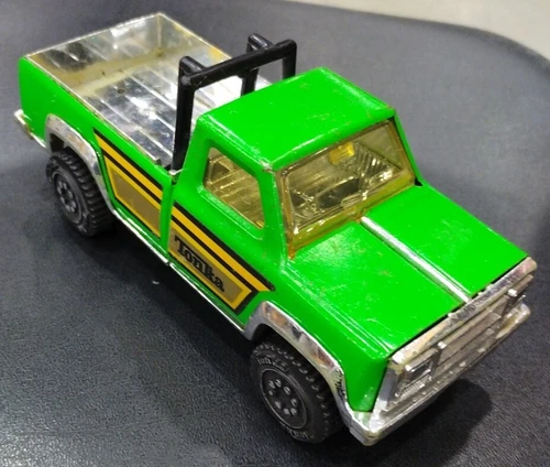 1970’s Tonka 4X4 Green PICK UP TRUCK Pressed Steel, Roll Bar, Hitch, Sweet!