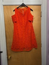 Womens Plus Size 20w Red Lace Cold Shoulder Dress