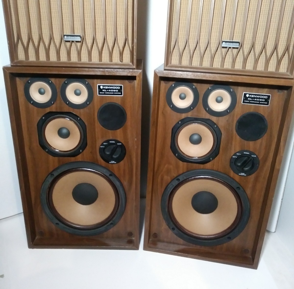 BELLE PAIRE DE HAUT-PARLEURS KENWOOD KL-4090 VOIES vintage