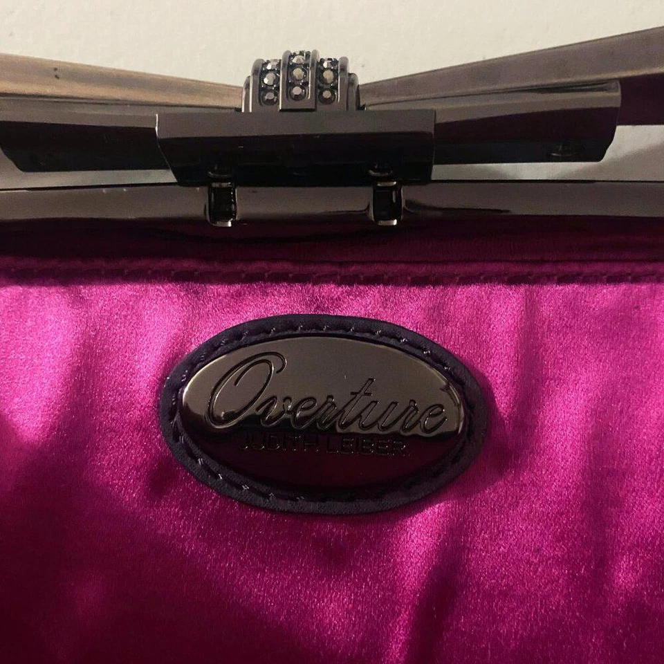 Bolso sin asas Judith Leiber Overture Carrie noche púrpura gamuza cuero Foto 4 de 4