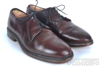 ALLEN EDMONDS Leeds 9581 Burgundy SHELL CORDOVAN PTB Blucher Dress 