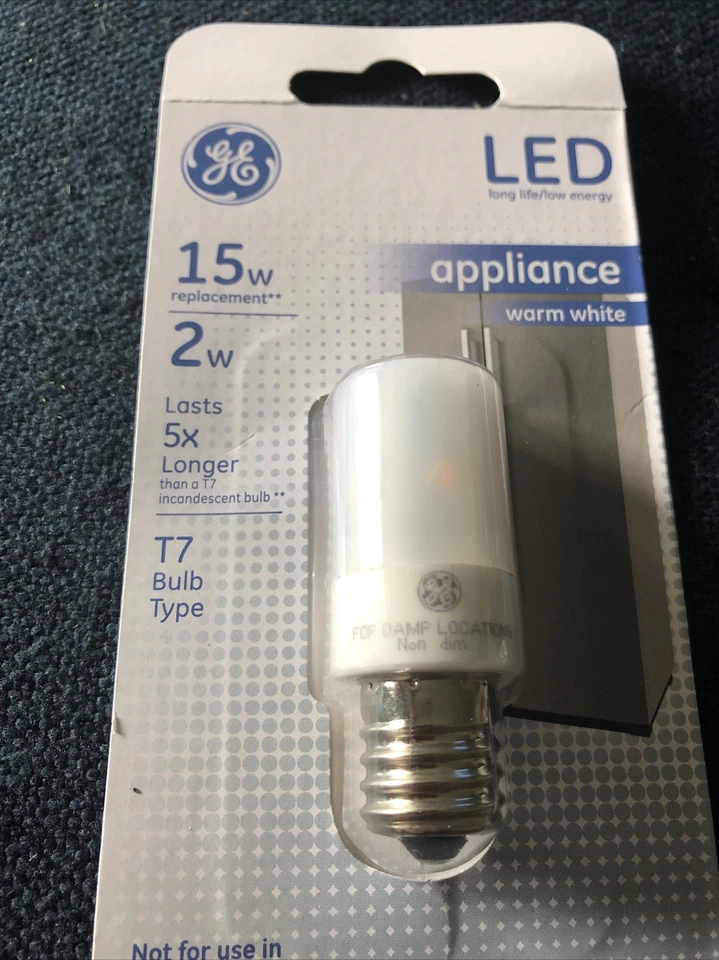 GE T7 Appliance LED Bulb 170 Lumens 2w 15w Replacement Warm White Part 13974 - Image 2 of 3