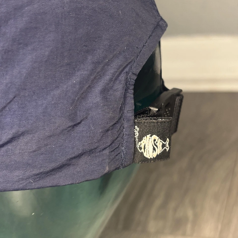 Gorra Phish Gorra Correa Trasera Para Hombre Azul Marino Rojo Patrón Donut Nylon 5 Paneles Banda Música Foto 4 de 4