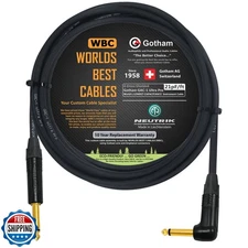 WORLDS BEST CABLES 10 Foot - Gotham GAC-1 Ultra Pro - Premium Low-Cap (21 pf/