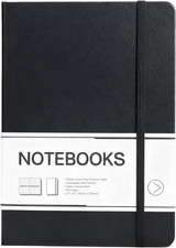 Blank Journal Notebook, 160 Pages, A5 Medium Size 5.6" X 8" for Men Women, 100GS