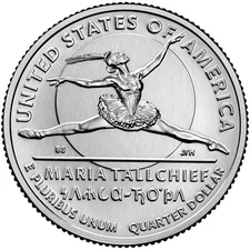 2023 D Maria Tallchief Quarter.  Women Series Uncirculated From US Mint roll.