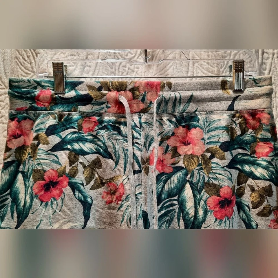 Tommy Bahama юбка женщины маленький серый цветочный тропический пляж мини эластичной - Изображение 2 из 4