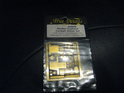 Sealed Hawer Typhoon Cockpit detail set by True Details in 1/48 scale