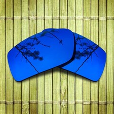 US Dark Blue Mirrored Replacement Lenses for-Oakley Gascan Small Polarized