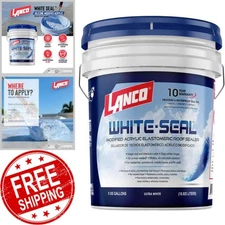 Elastomeric Roof Sealer 5 Gallon White Coating Waterproof Rubberized Cool RV