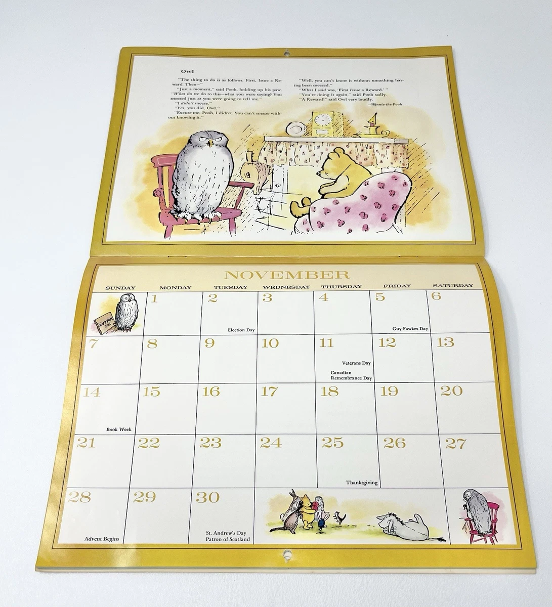 ◆超美品珍品♡WINNIE THE PHOO 万年カレンダー 超希少インテリア winnie the pooh calendar products for sale | eBay