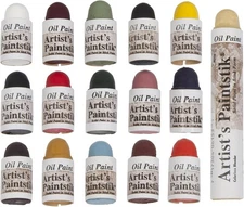Jack Richeson 121306 Shiva Oil Paintstik, Mini Matte Assortment, Set of 16