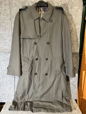 Vintage St Michael Trench Coat Men’s Small Gunmetal Grey 1993 Double Breasted