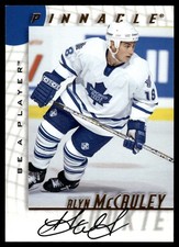 1997-98 Pinnacle Be a Player Autographs Alyn McCauley Auto Toronto Maple Leafs
