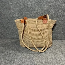 The Sak Crochet Tote Bag Straw Woven Handbag Shoulder Purse