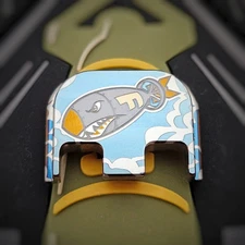Titanium Glock back plate fits Gen 1-5  - 'The F Bomb'