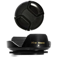 55mm Lens Hood Flower Wide Shape and Lens Cap for Sony 18-70mm 18-70 18-55mm,USA