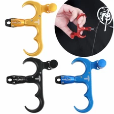 Compound Bow Release Aids Trigger 3 Finger Grip Thumb Caliper Archery Hunting